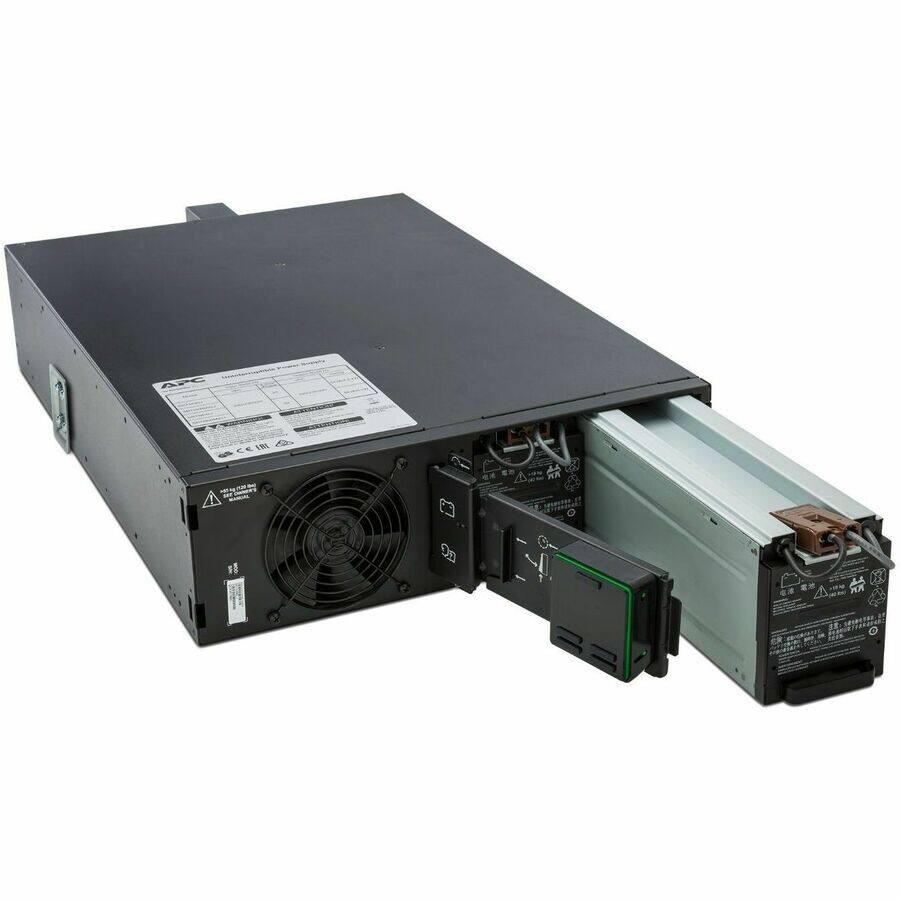 Alt View 5. APC - APC Smart-UPS On-Line, 5.4kVA, Rackmount 3U, 208V, 2x L6-20R+2x L6-30R NEMA outlets, Network Card+SmartSlot, Extended - Black.