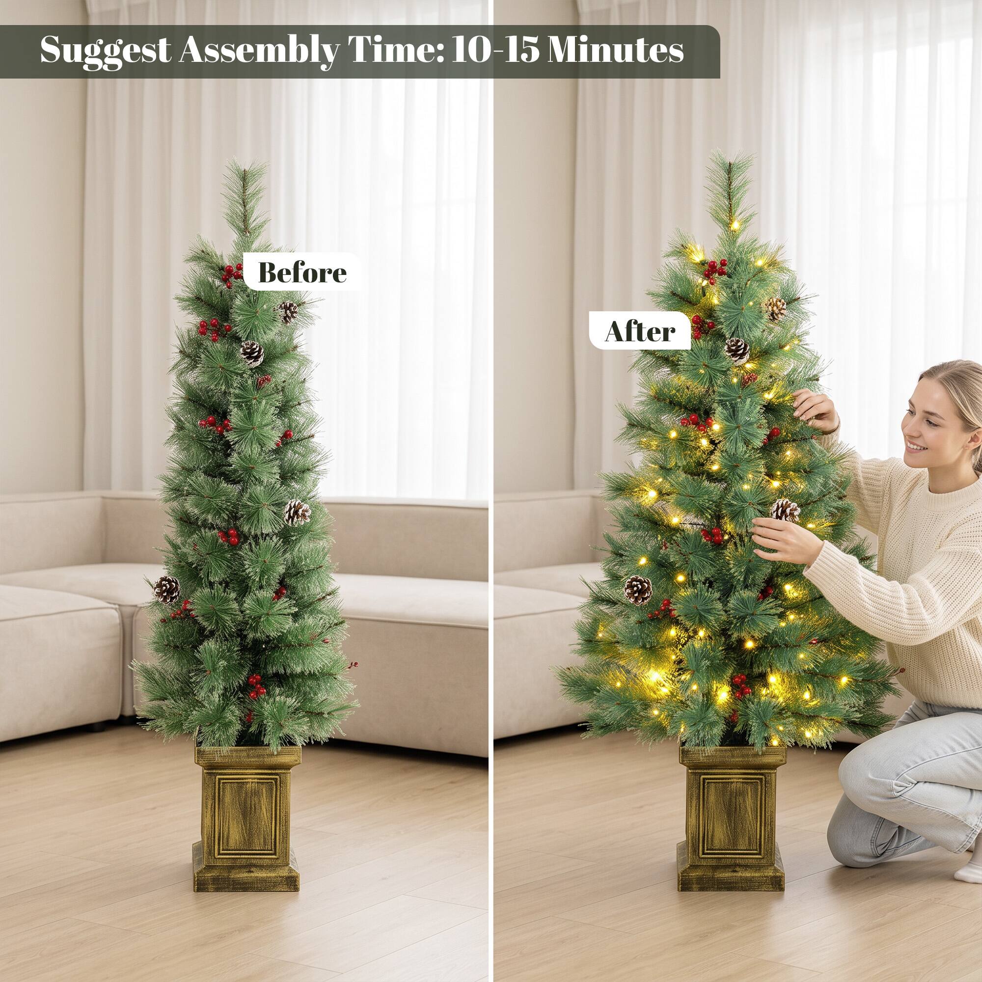 Suggest Assembly Time: 10-15 Minutes

Before

After