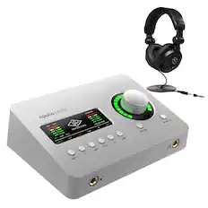 Apollo | Solo
- CH1
- CH2
- MONITOR
- HEADPHONE PAD
- UNIVERSAL AUDIO
- LINK
- PREAMP
- INPUT
- 448N
- 48V