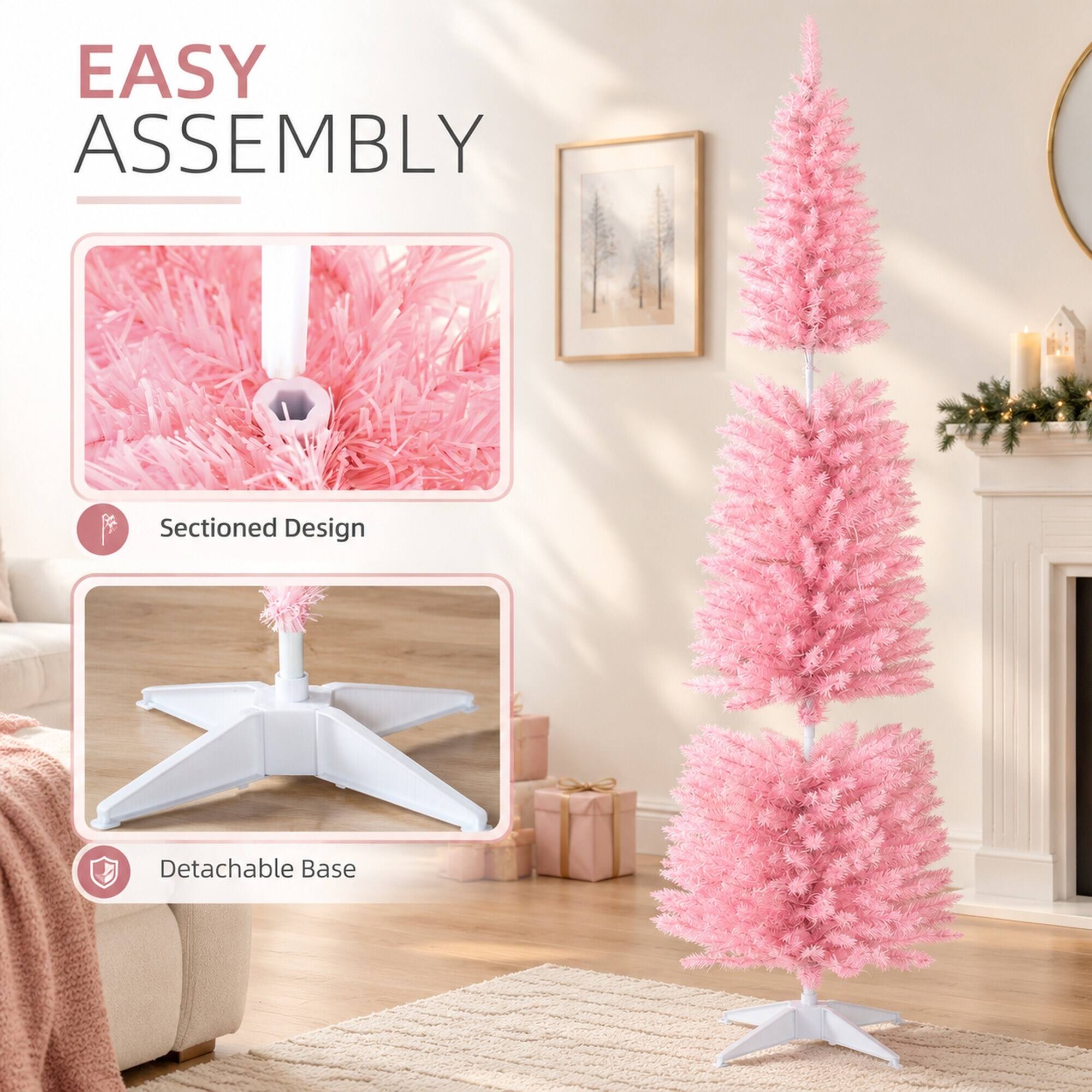 EASY ASSEMBLY

- Sectioned Design
- Detachable Base