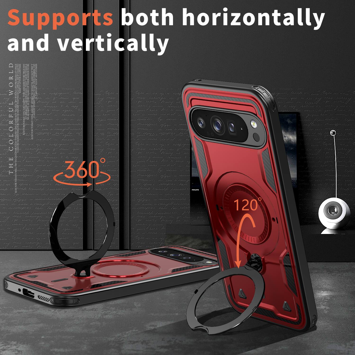Supports both horizontally and vertically