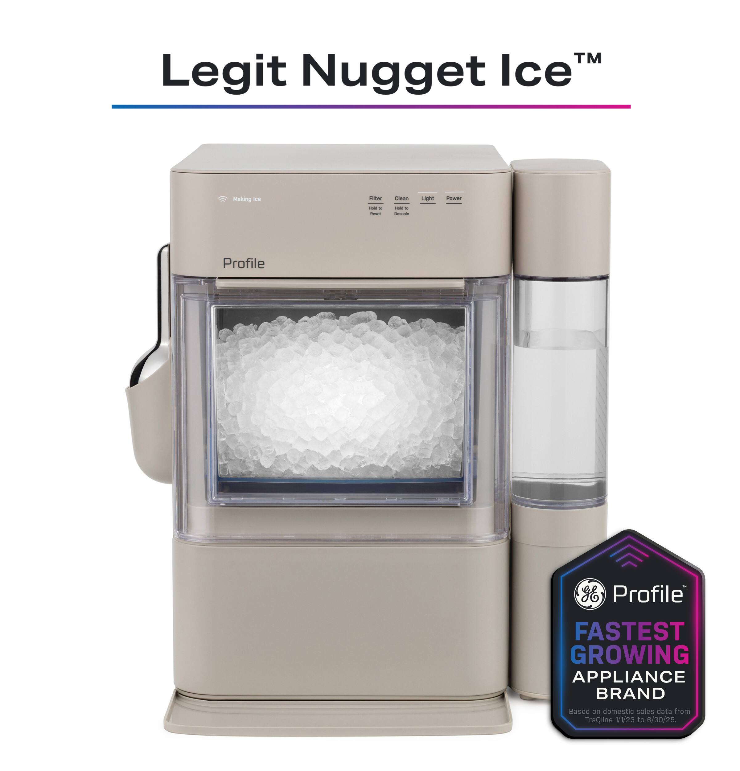 Legit Nugget Ice™  
Making ice  
Profile  

FASTEST GROWING APPLIANCE BRAND  
Based on domestic sales data from TraQline V123 to 6/30/25.