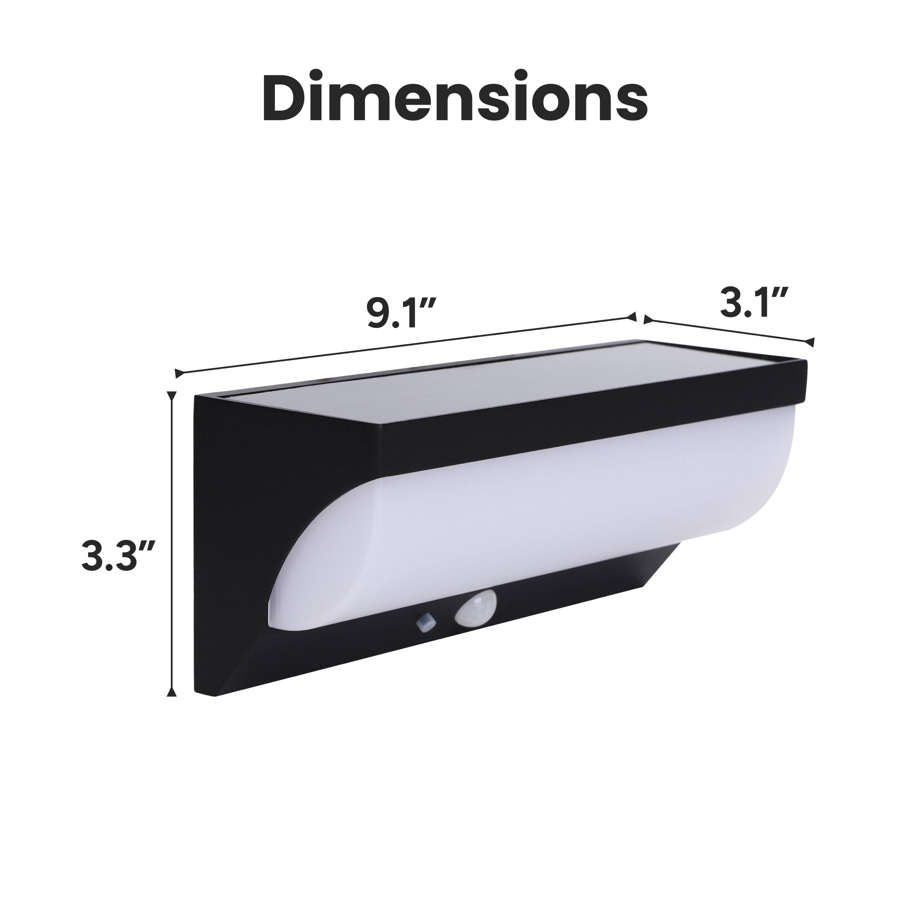Dimensions: 9.1" x 3.1" x 3.3"