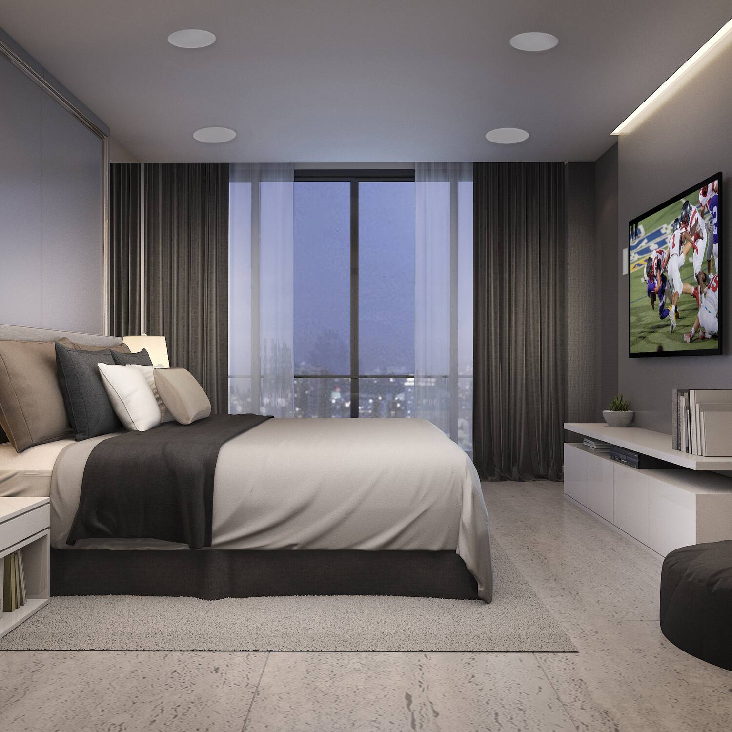 Alt View 3. Proficient Audio - Proficient Audio Pas13841 / C841 Protege C841 150-watt 8-in. 2-way Graphite Lcr In-ceiling Speaker - white.