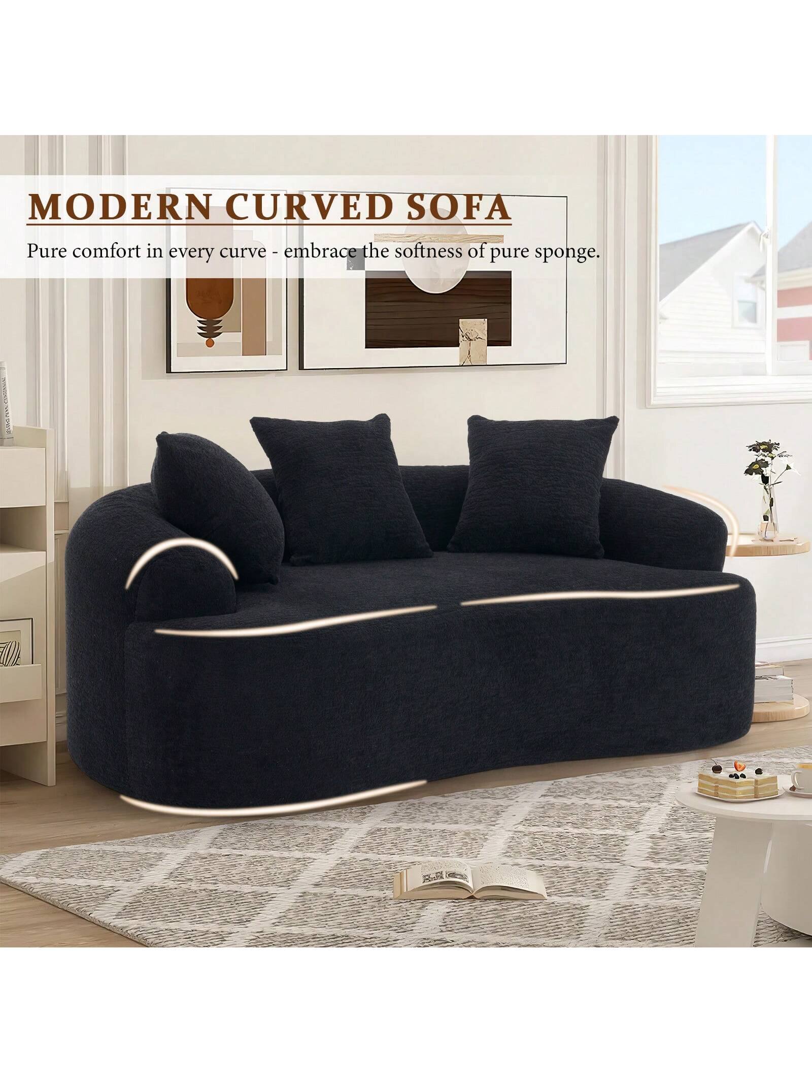 MODERN CURVED SOFA  
Pure comfort in every curve - embrace the softness of pure sponge.
