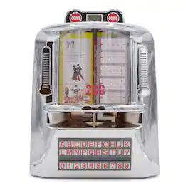 Arkrocket - 200 Wall-O-Matic Table Jukebox Wallbox Bluetooth Speaker Radio - Chrome silver