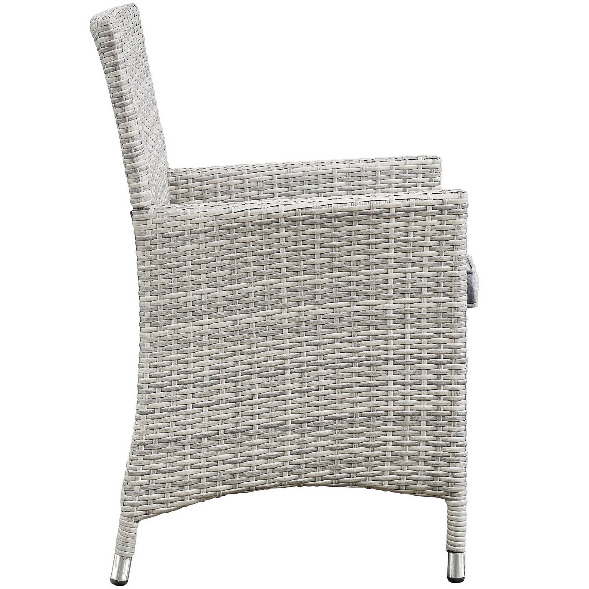 Alt View 4. Modway - Bridge 4 Piece Outdoor Patio Patio Conversation Set by Modway - Light Gray Gray.