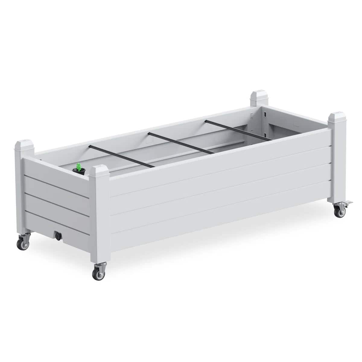 Photos - Other Decoration Crate Chic  - Elevated Resin Deck Box w/ Smart Drain & 21Gal – UV-Proof Design - White CC-DB109 