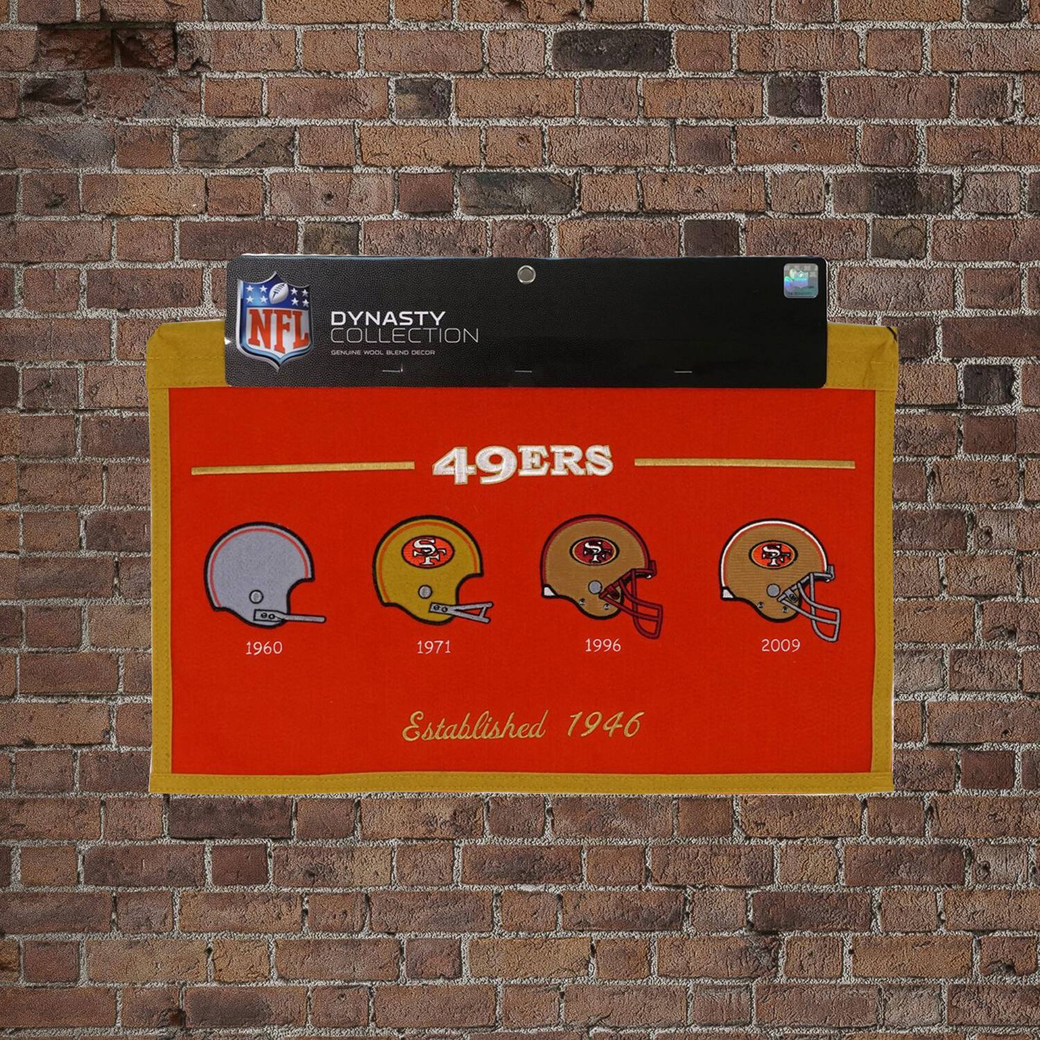 DYNASTY NFL COLLECTION  
49ERS  
1960 1971 1996 2009  
Established 1946