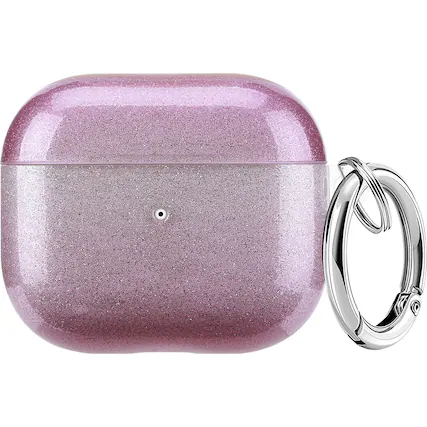 Front. SaharaCase - Sparkle Series Case for Apple AirPods 3 (3rd Generation) - Pink.