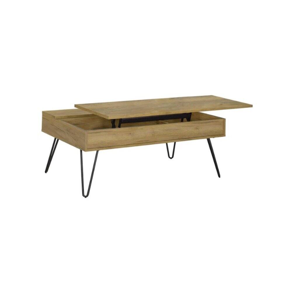 Alt View 1. Coaster Co. of America - Fanning 3-piece Lift Top Coffee and End Table Set Golden Oak - Brown.