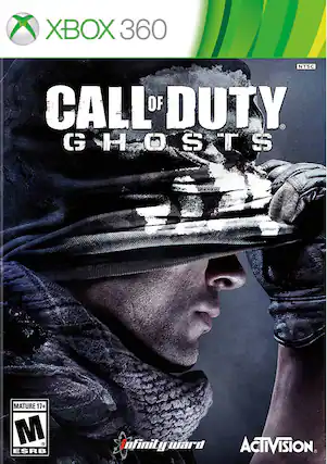 XBOX 360 NTSC
CALL OF DUTY GHOSTS
MATURE 17+ M ESRB
Infinity Ward
ACTIVISION - M (Mature 17+)