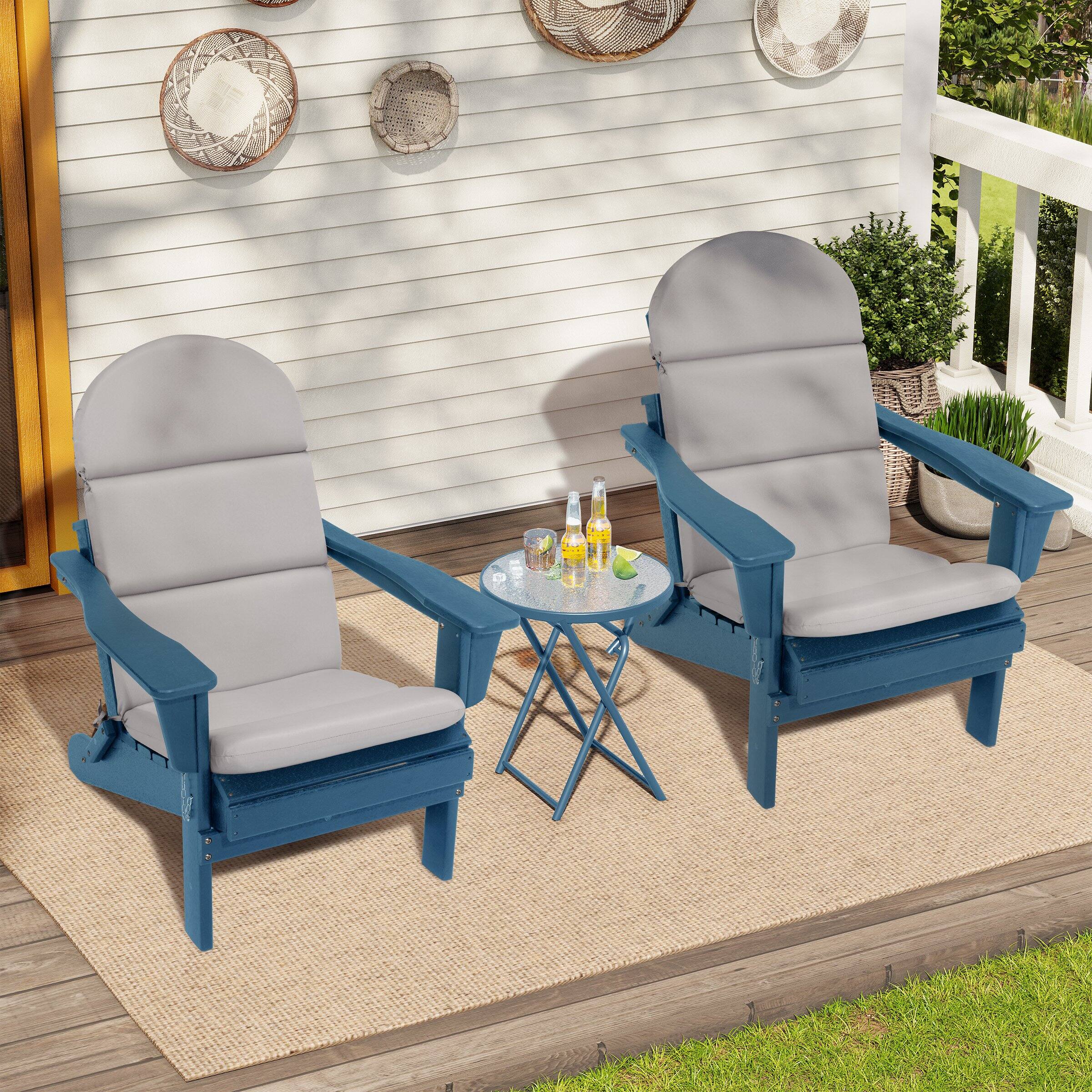 Alt View 4. Crestlive Products - Crestlive Products Outdoor Adirondack Patio Chair Cushion - Light gray.