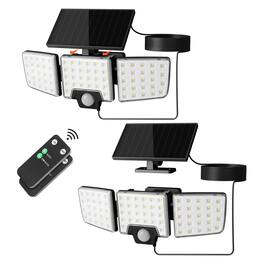 Lepro - 1000LM 6500K Solar Motion Sensor Security Light, Separate Solar Panel, 2 Modes, Remote Control, IP65 Waterproof - Black