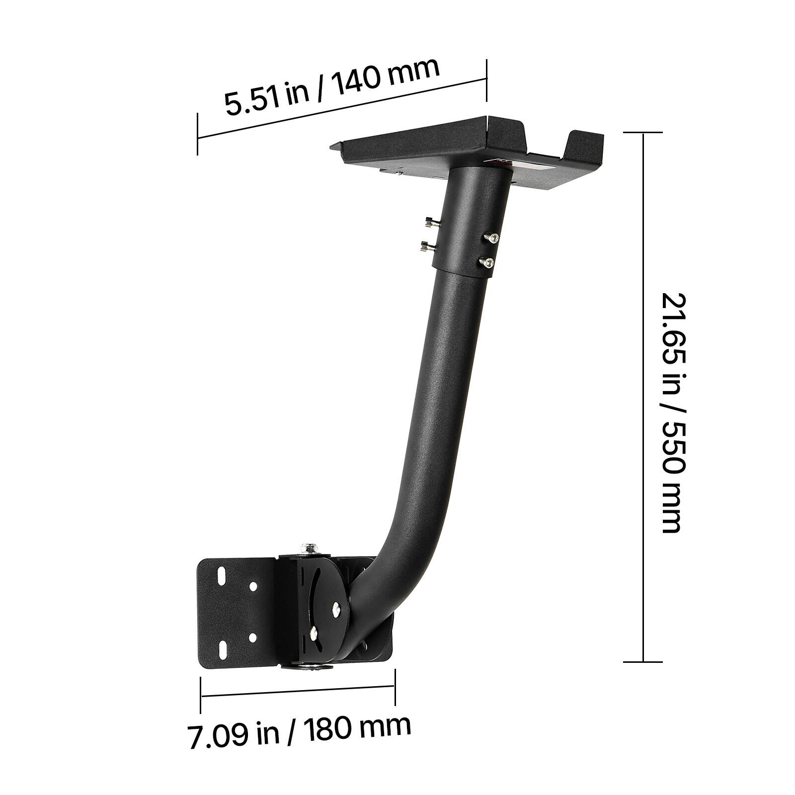 5.51 in / 140 mm, 21.65 in / 550 mm, 7.09 in / 180 mm