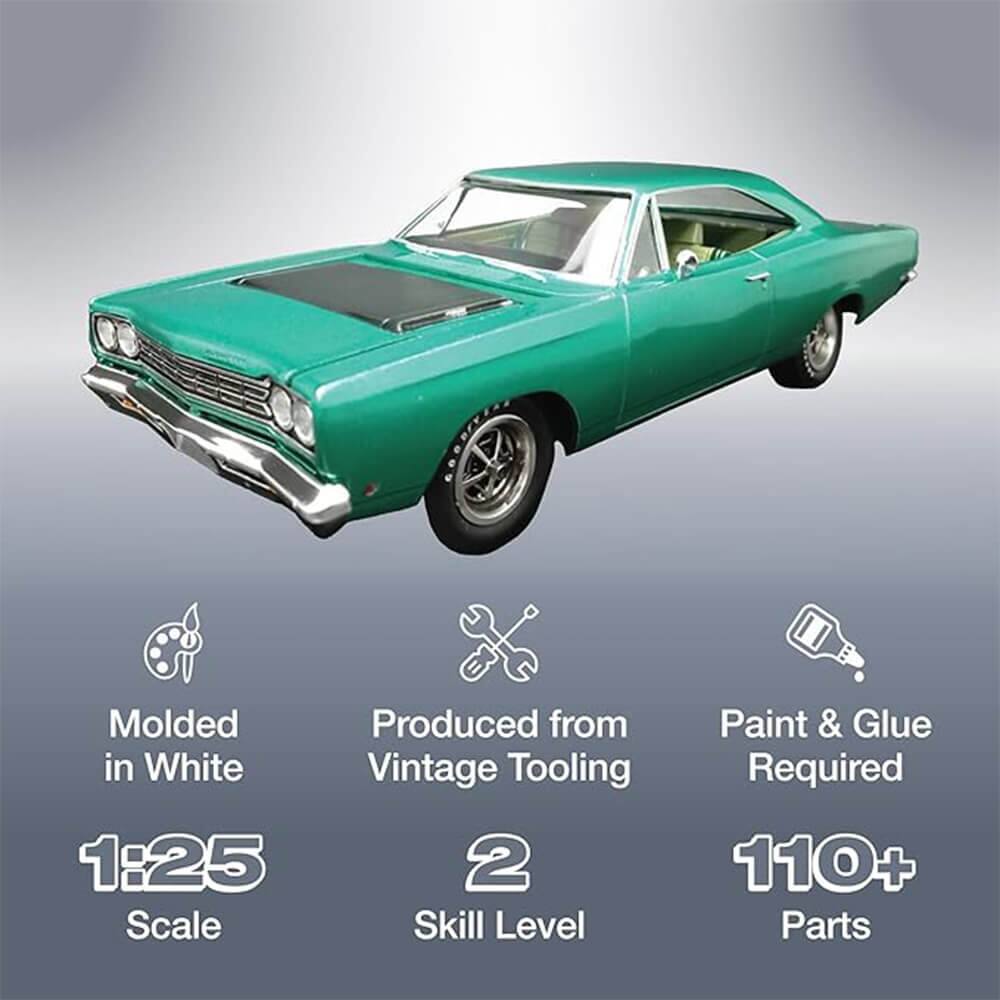 Molded in White  
1:25 Scale  
Produced from Vintage Tooling  
2 Skill Level  
Paint & Glue Required  
110+ Parts