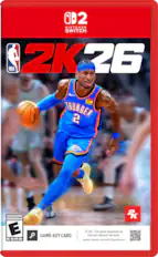 2K26, NINTENDO SWITCH, NBA, THUNDER, 2, OKC, EVERYONE, E, ESRB, 2K, 75 GB - Full game download via internet required, GAME-KEY CARD, support.nintendo.com/switch2/gamekeycard