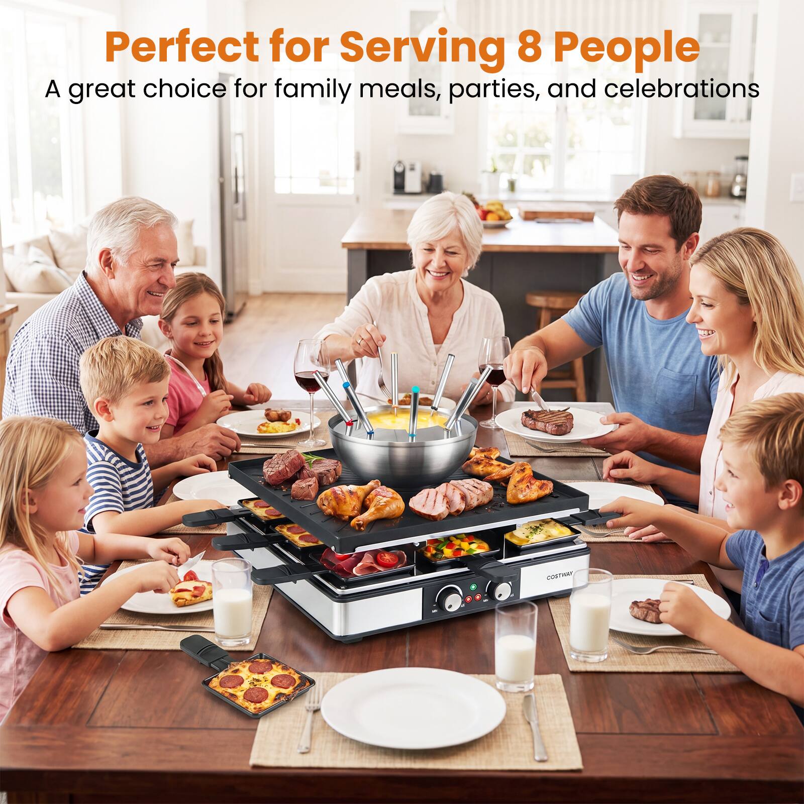Perfect for Serving 8 People  
A great choice for family meals, parties, and celebrations