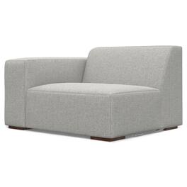 Simpli Home - Rex Left-Arm Sofa Module in Tightly Woven Performance Fabric - Pale Grey