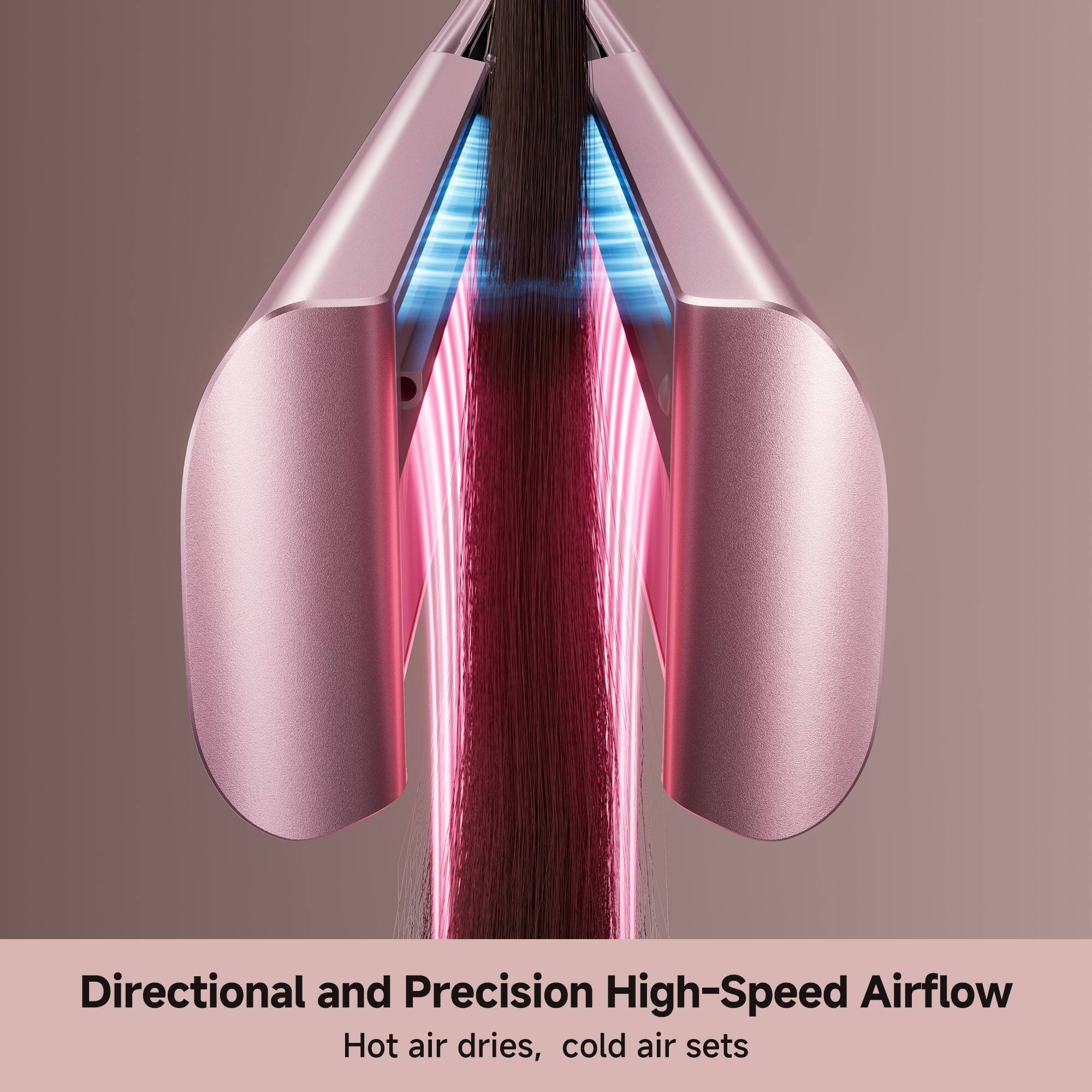 Directional and Precision High-Speed Airflow  
Hot air dries, cold air sets