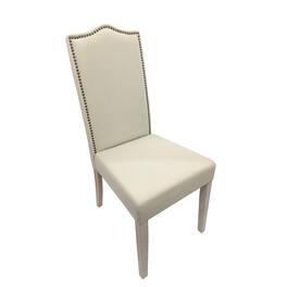 Carolina Chair & Table - Romero Parson Chair - Natural Driftwood - Linen Upholstery - Brown