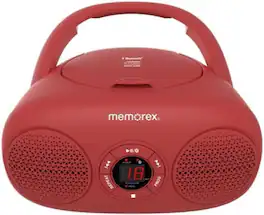 Memorex - BCD30 Bluetooth Top Loading CD Player - Red