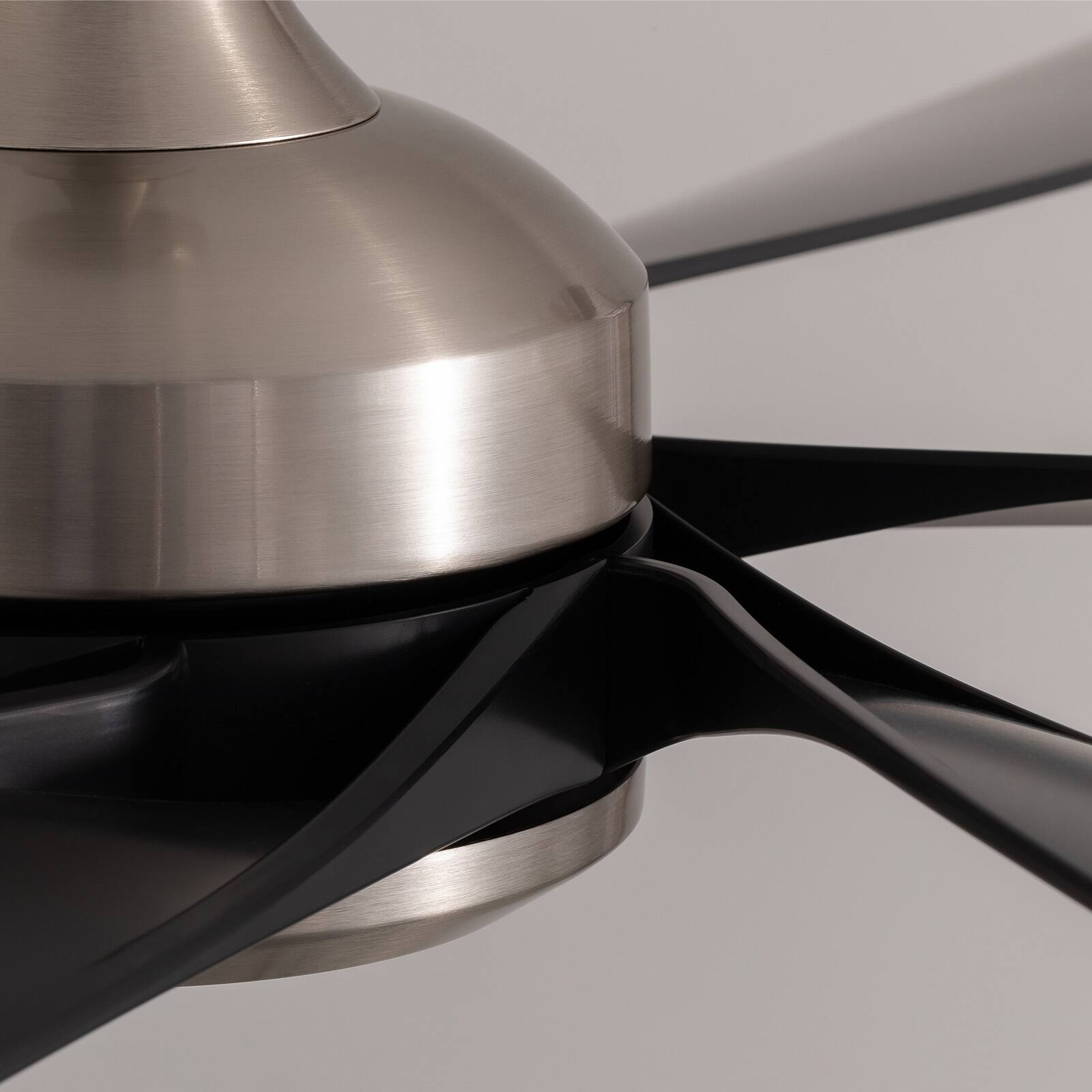 Alt View 9. Siljoy - 64" No Light Propeller Ceiling Fan Silent Reversible DC Motor 6 Speeds Timer Natural Wind Remote APP Indoor Outdoor Use - Black Nickel.