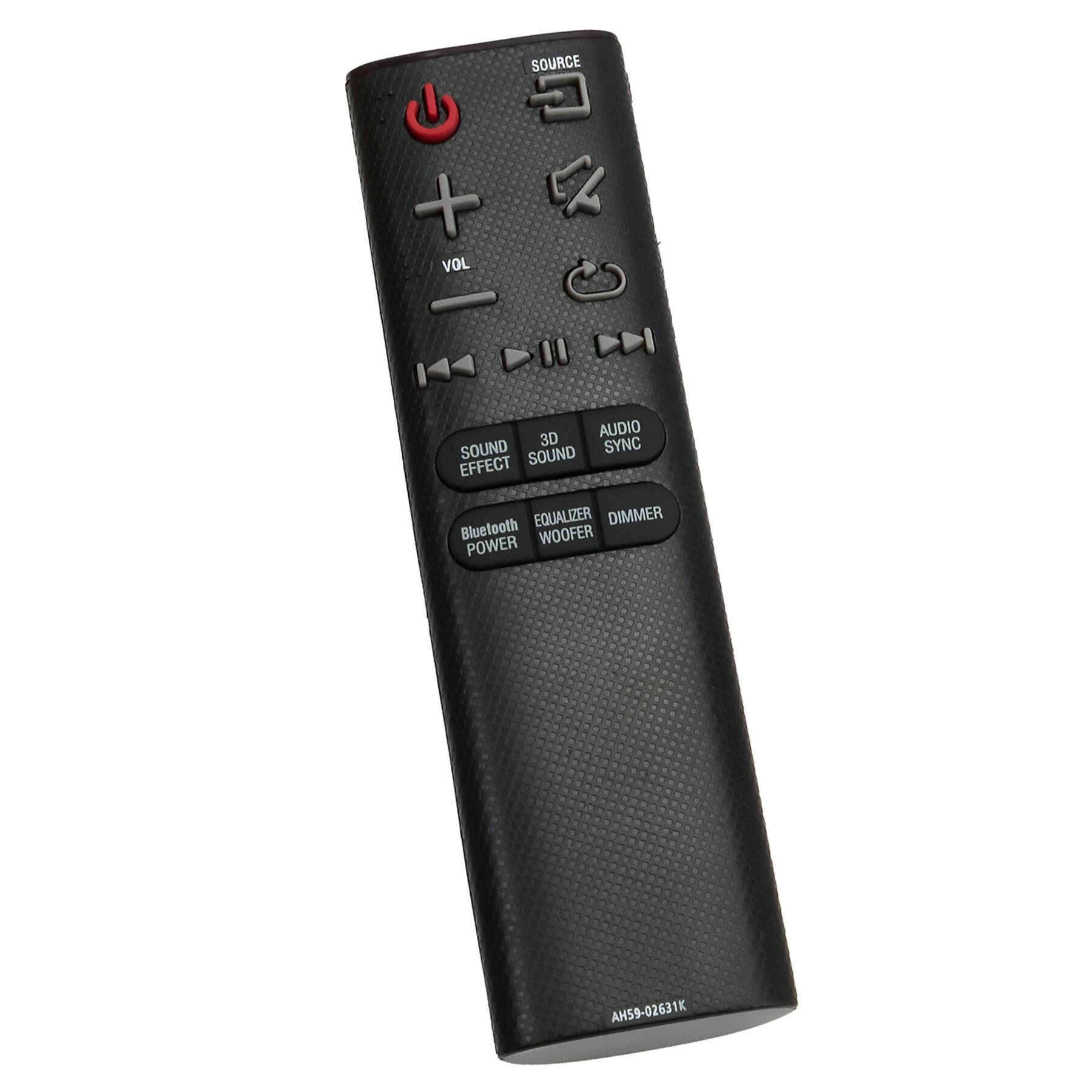 SOURCE  
VOL  
SOUND EFFECT  
3D SOUND  
AUDIO SYNC  
EQUALIZER  
DIMMER  
WOOFER  
POWER  
Bluetooth  
AH59-02631K