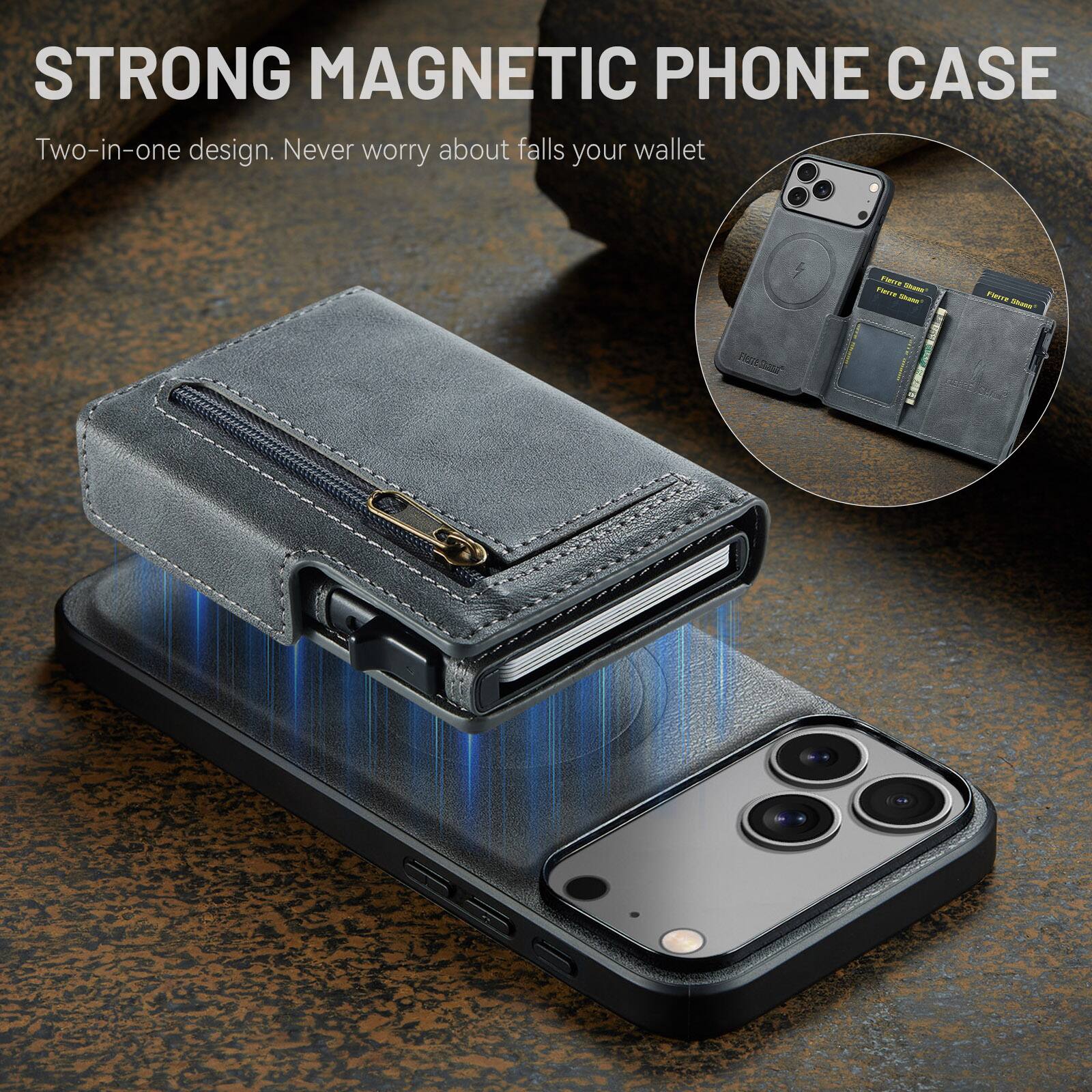 STRONG MAGNETIC PHONE CASE

Two-in-one design. Never worry about falls your wallet
