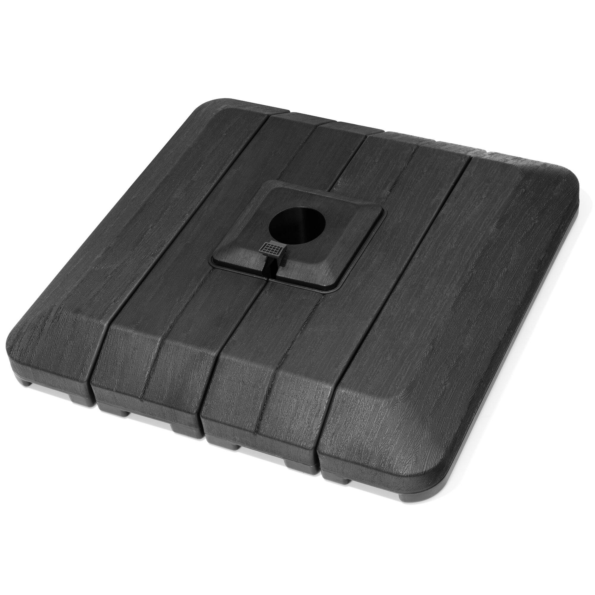 Back. Crestlive Products - Crestlive Products 4-Piece Heavy Duty 240lbs Fillable Water & Sand Square Cantilever Umbrella Base - Black.