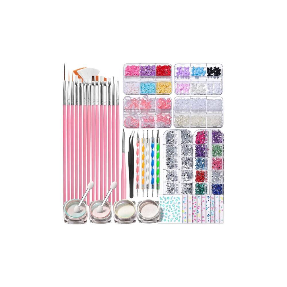Front. Beauty Hub Ecommerce - Art Decoration Nail Kit - Pink.