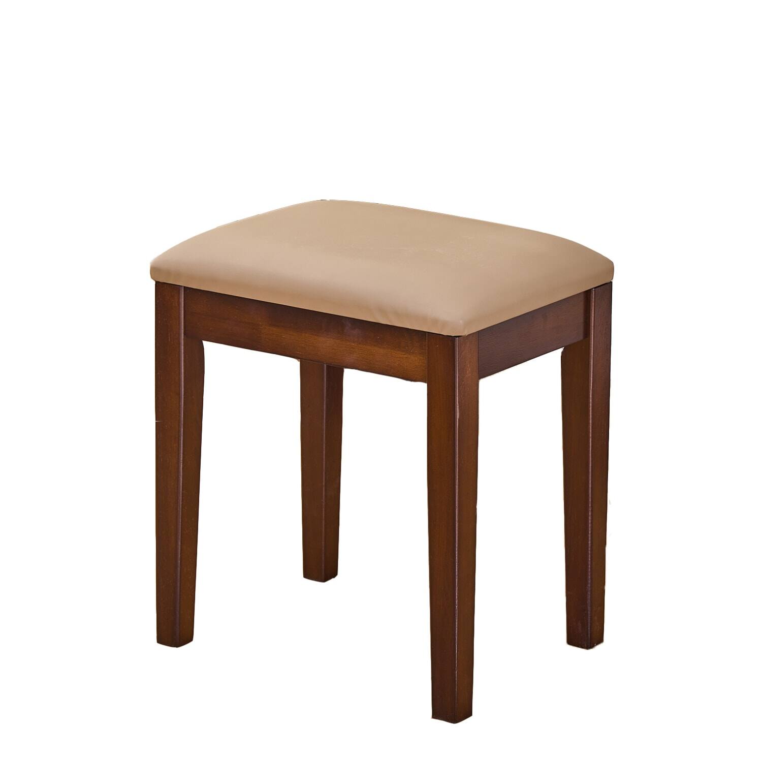 Left. Lirago - Walnut Makeup Vanity Desk with Mirror Wood Dressing Table with Storage Shelves and Drawer 17.7"Dx47.2"Wx49.6"H - Brown.