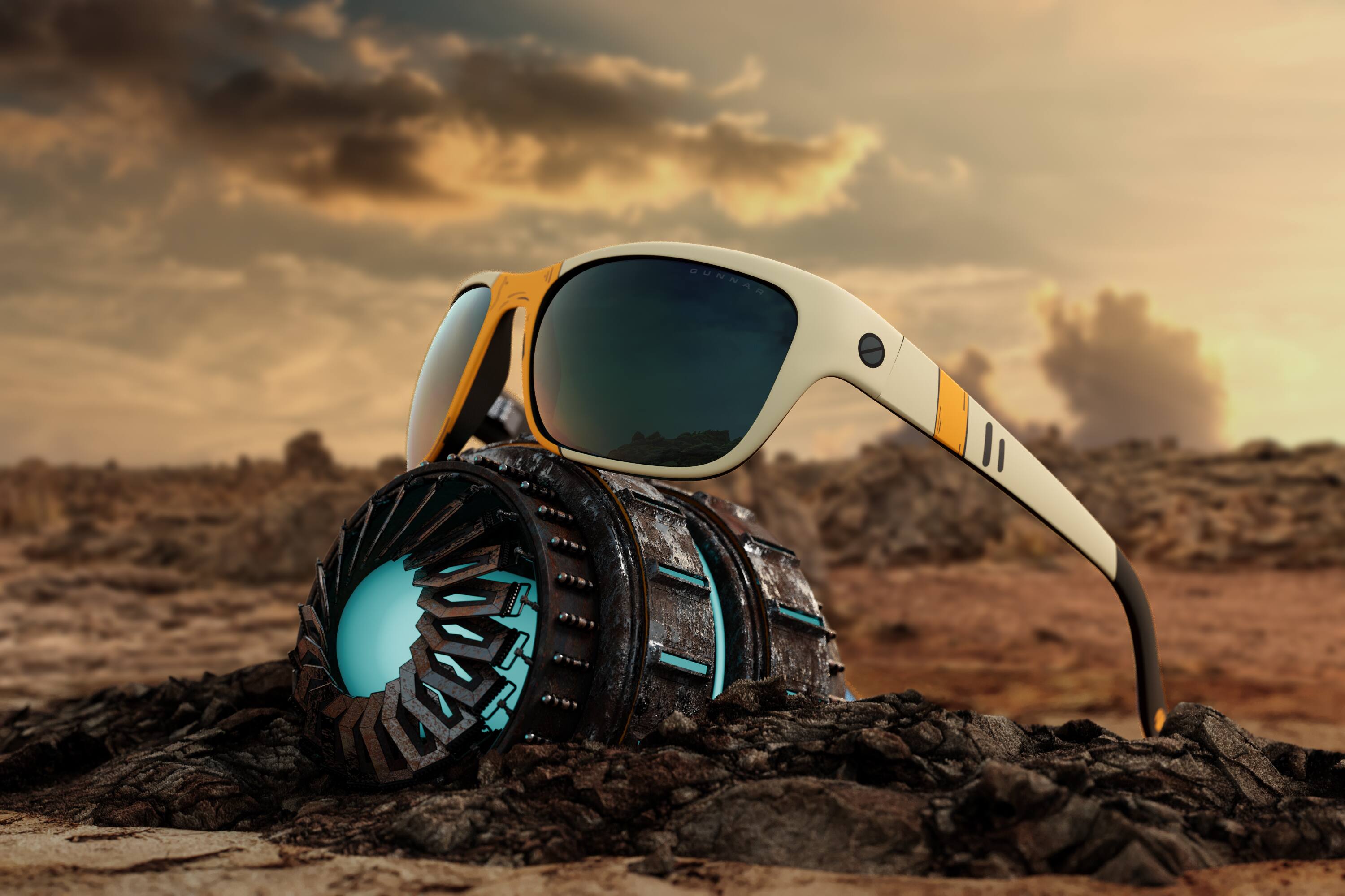 Alt View 2. GUNNAR - GUNNAR - Borderlands Ripper Computer Glasses with Blue Light Reduction, Sun Lenses - Bandit Smoke.