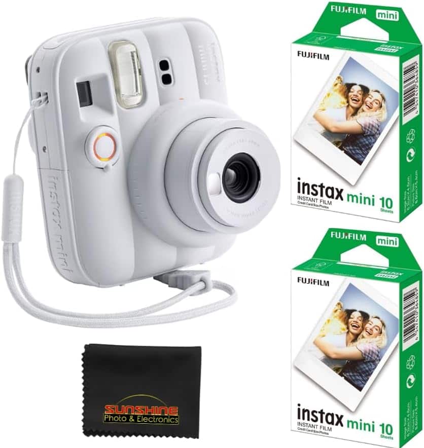 Bundle - Instax Mini 13 Instant Film Camera (Clay with 20 Sheets Fujifilm Instax Mini Instant Film - White