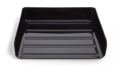 Alt View 3. TRU RED - Side Load Stackable Plastic Letter Tray, 6/Pack - Black.