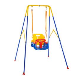 HolaHatha - 3 in 1 Toddler Swing Set with adjustable Rope, and Removable Seat - Multicolor