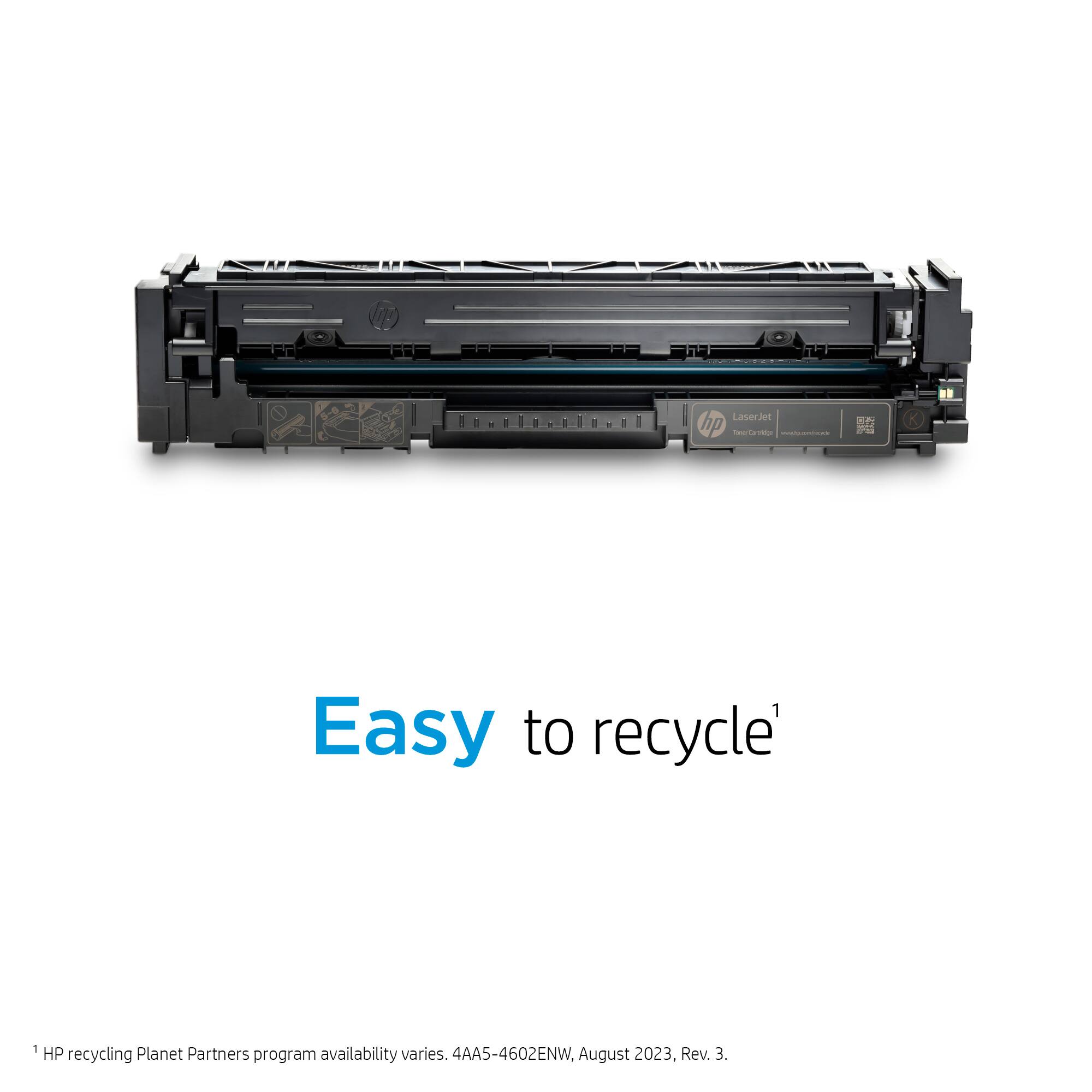 Easy to recycle' 1HP recycling Planet Partners program availability varies. 4AA5-4602ENW, August 2023, Rev. 3.