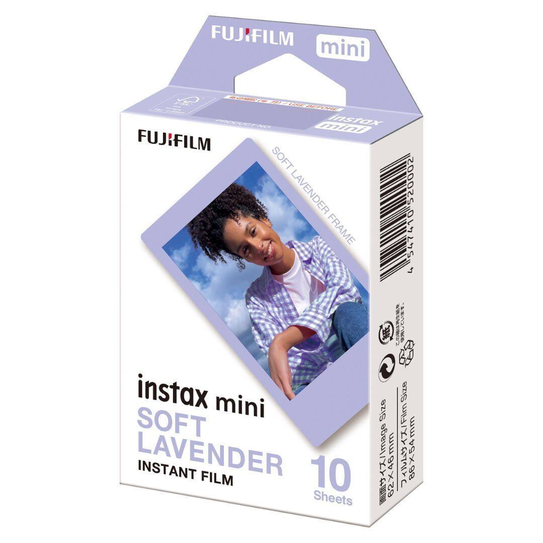 FUJIFILM mini C P 2SE IN ICCEN Instox mini FUJIFILM SOFT LAVENDER 520002 FRAME 547410 4  L instax mini Size Size Film SOFT  LAVENDER INSTANT FILM 10  /lmage 62x46mm  86 86x54mm r Sheets