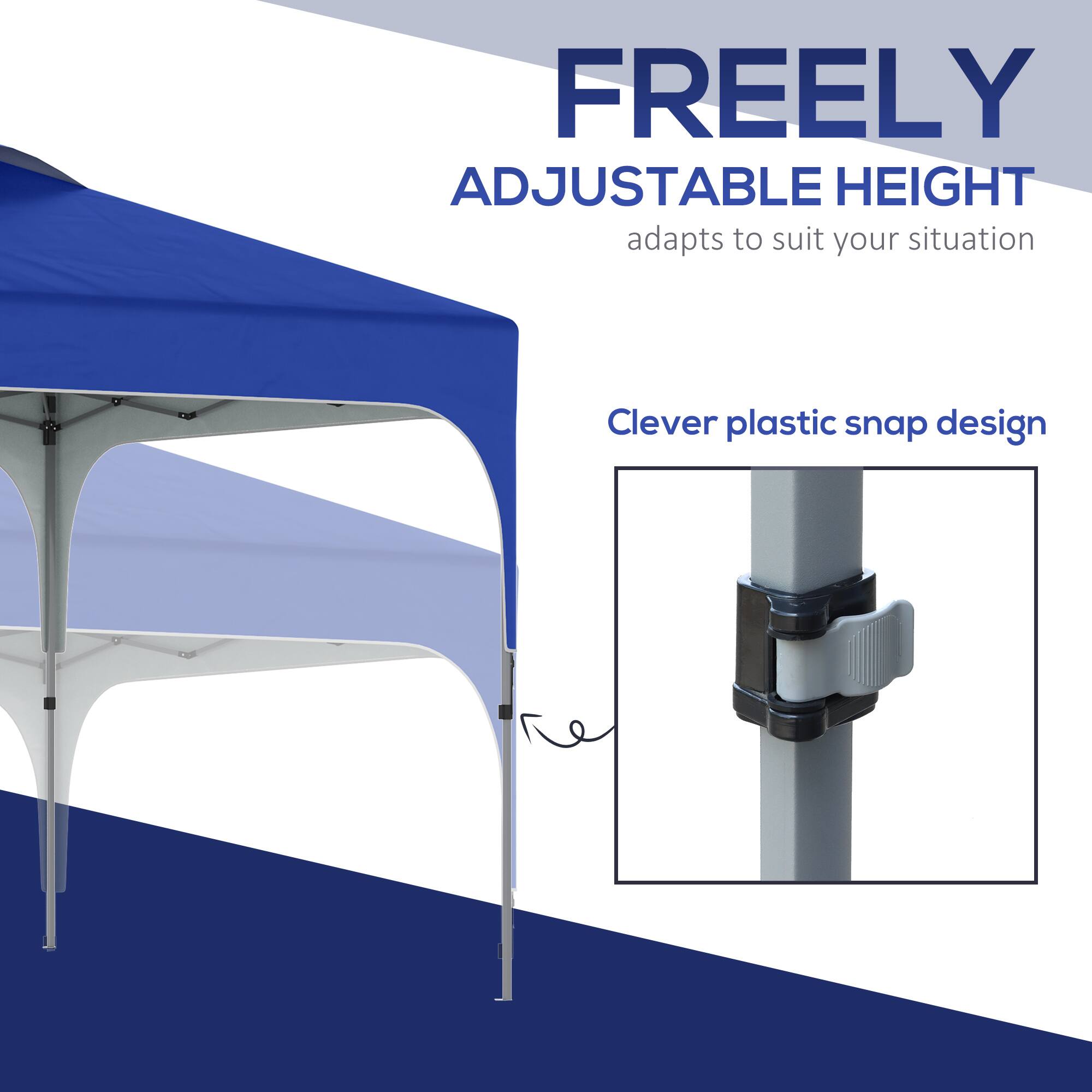 FREELY ADJUSTABLE HEIGHT adapts to suit your situation

Clever plastic snap design