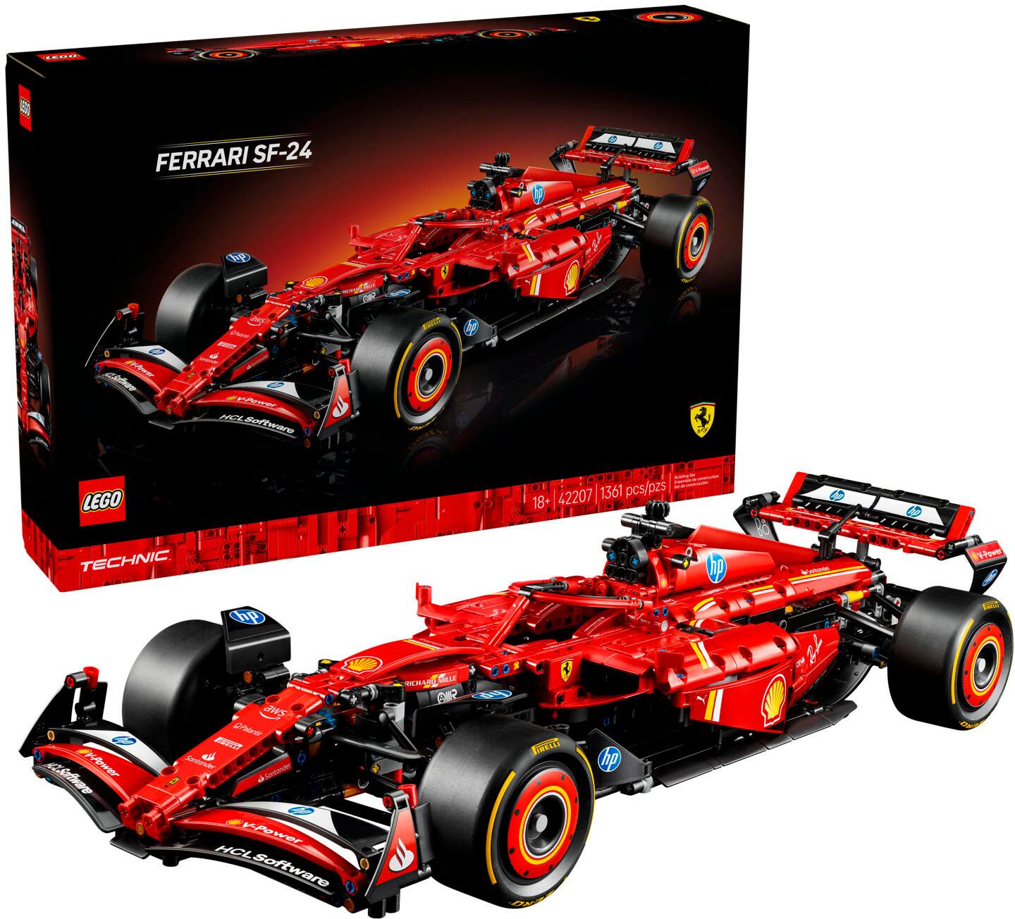 LEGO - Technic Ferrari SF-24 F1 Car Model Kit for Adult F1 Fans 42207