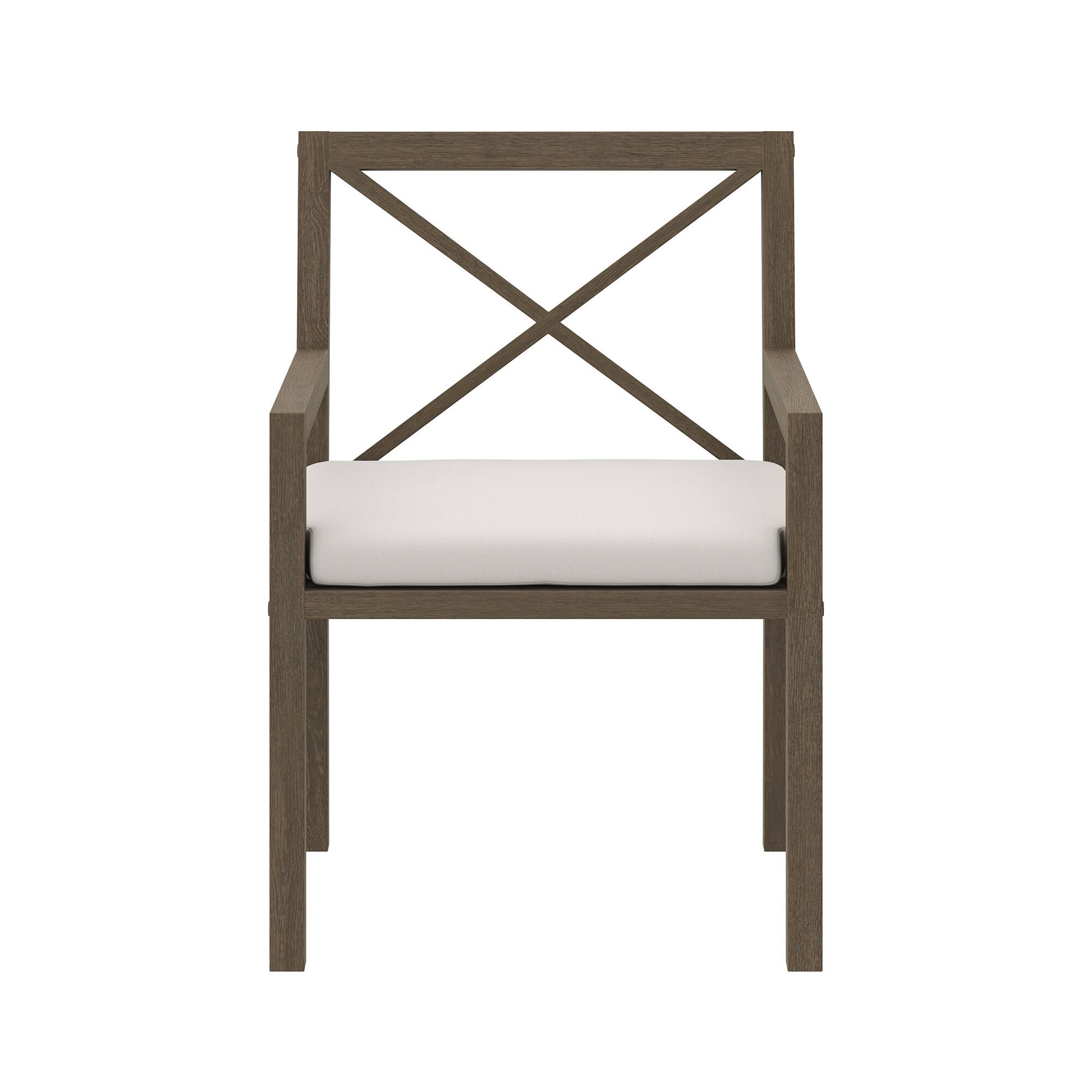Alt View 4. Modway - Northlake Outdoor Patio Teak Dining Armchair by Modway - Weathered Gray.