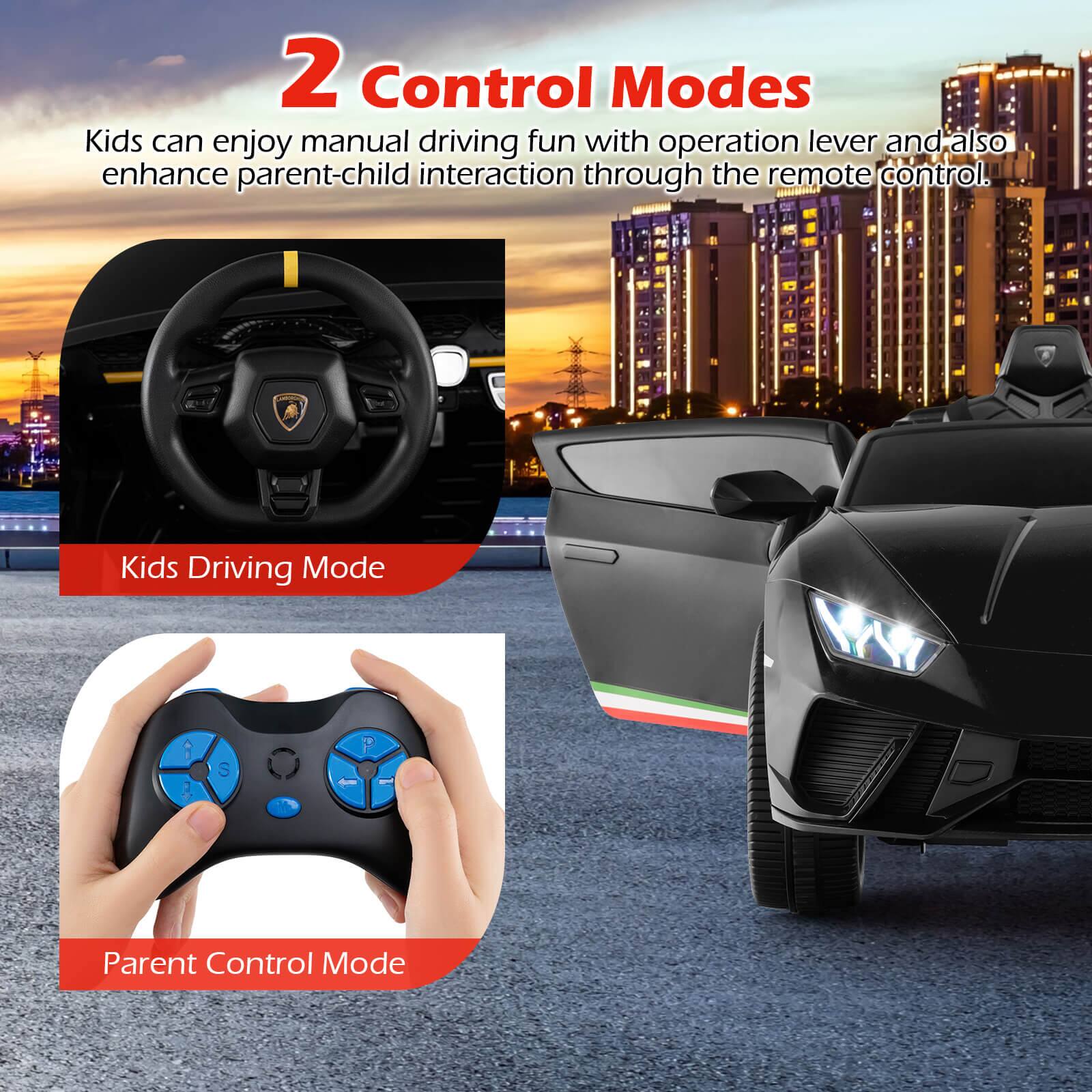 2 Control Modes

Kids can enjoy manual driving fun with operation lever and also enhance parent-child interaction through the remote control.

Kids Driving Mode

Parent Control Mode