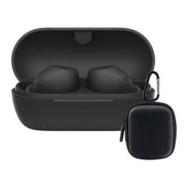 Sony - Truly Wireless Noise-Canceling Earbuds Bundle with Case - Black