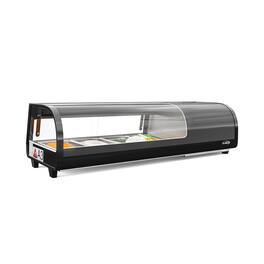 Koolmore - 46 in. Glass Sushi Countertop Display Refrigerator with 4 Stainless Steel Trays (KM-SR46-BK) - Black