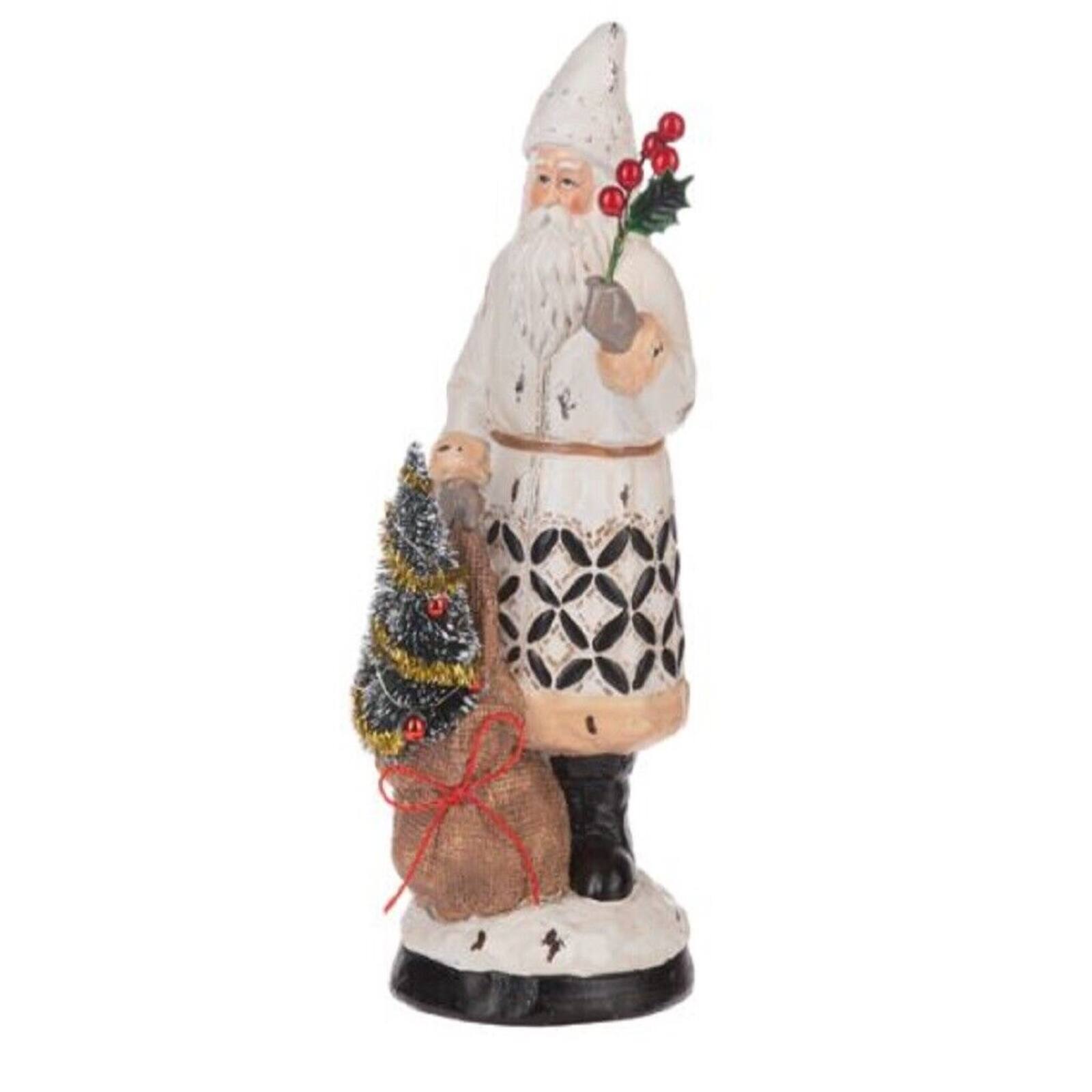 Angle. Ganz - Ganz LED Light Up Folk Art Santa Claus Christmas Figurine 11.6 Inch Multicolor - Multicolor.