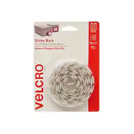Velcro - Brand 5/8" Sticky Back Hook & Loop Fastener Dots, 75/Pack - White