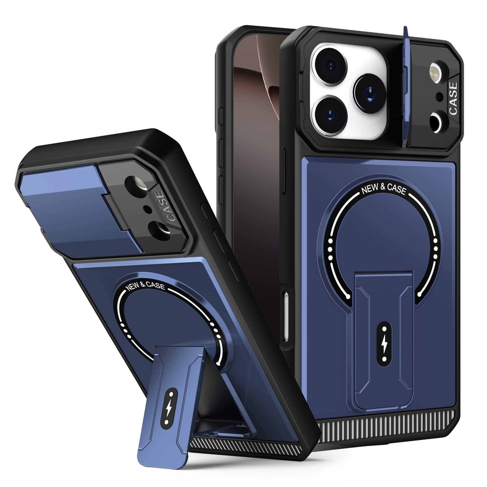 UUCOVER - For Apple iPhone 17 Pro Max Magnetic Case with Flip Camera Cover , Compatible with MagSafe, Hidden Kickstand Phone Cover - Blue price history on PriceWatchPro
