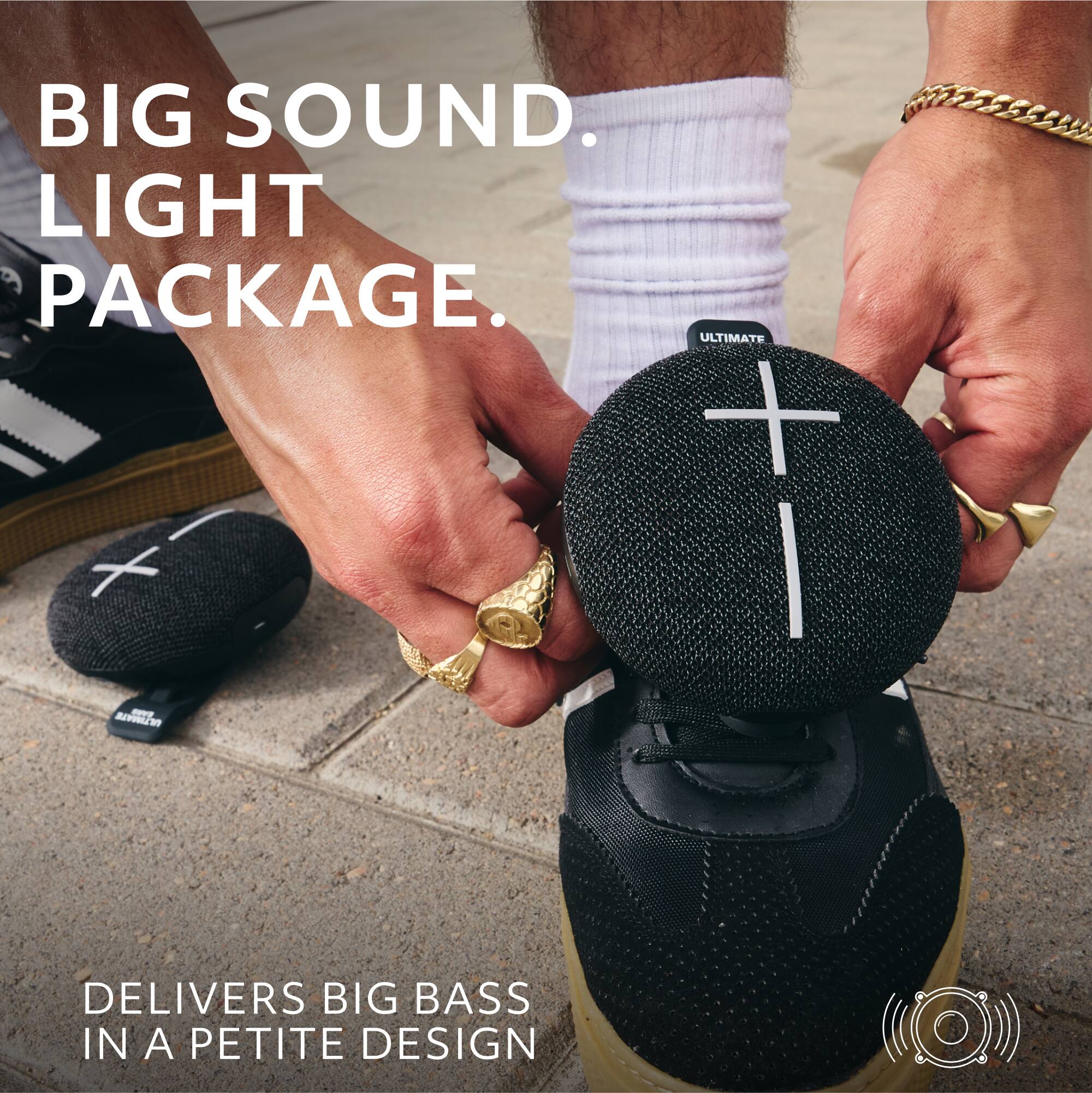"Big Sound. Light Package. Ultimate X SVe AnIW Delivers Big Bass in a Petite Design."