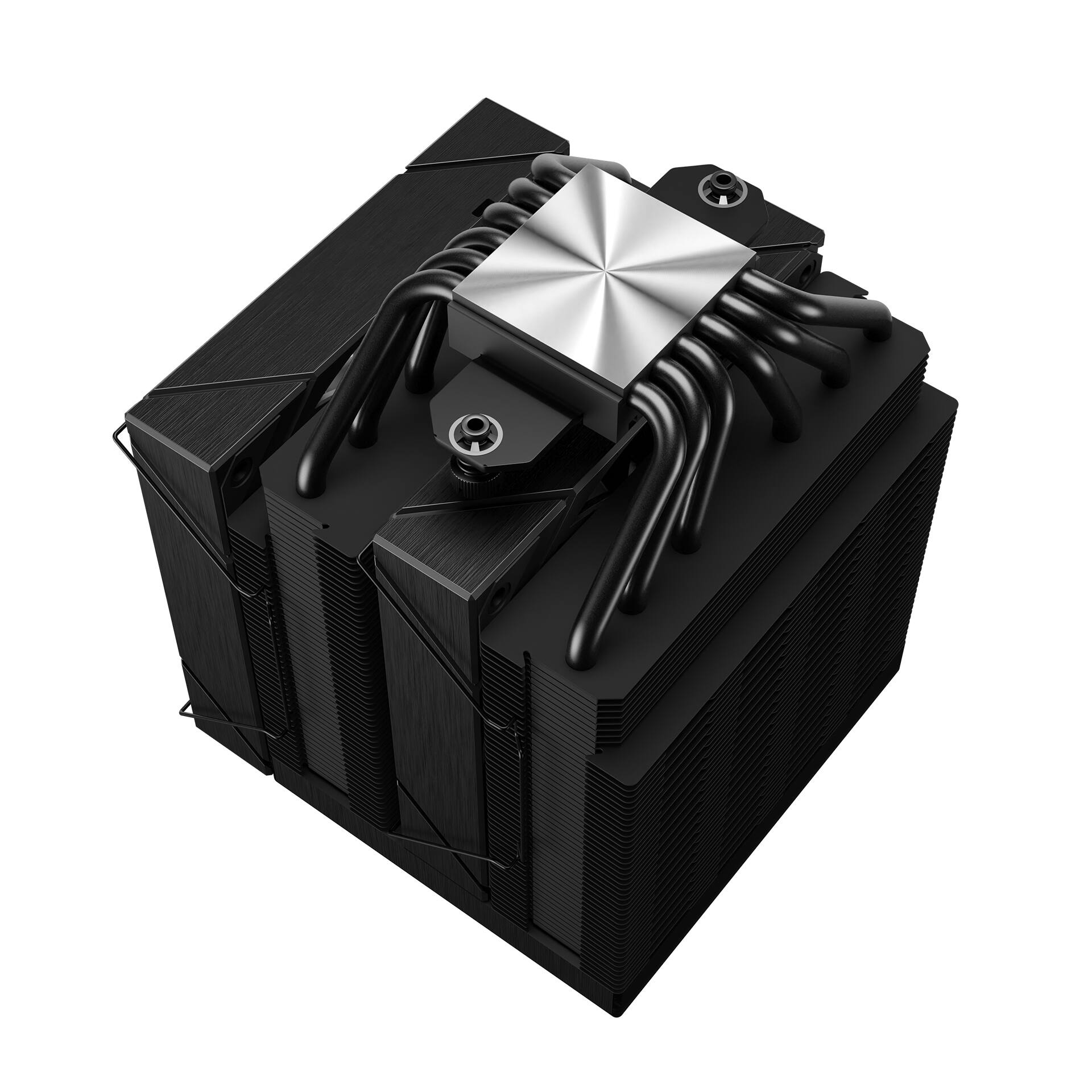 Alt View 2. GAMDIAS - BOREAS P2-62D AMD/Intel CPU Air Cooler, 6 high performance Copper Heat Pipes, Dual fans, CPU Temp. and Fan RPM display - Black.