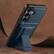 Angle. Dteck - Slim Card Holder Case for Samsung Galaxy S24+, Shockproof Wallet Protective Cover with Kickstand - Blue.